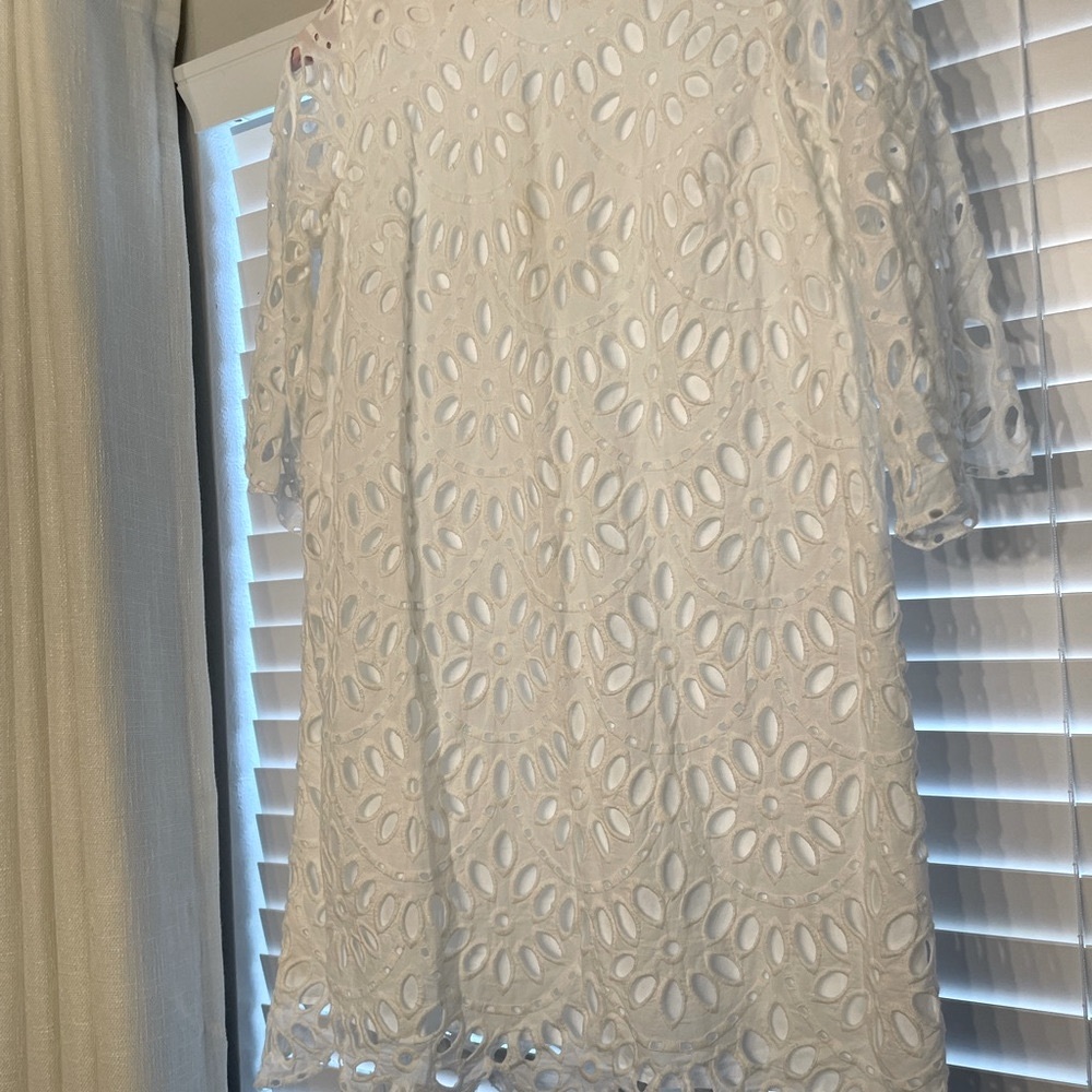 Ann Taylor white size 4P Elegant White Lace Dress